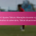 3-2-4-1 Ajustes Táticos: Alterações durante o jogo, Análise do adversário, Táticas situacionais