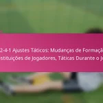 3-2-4-1 Ajustes Táticos: Mudanças de Formação, Substituições de Jogadores, Táticas Durante o Jogo