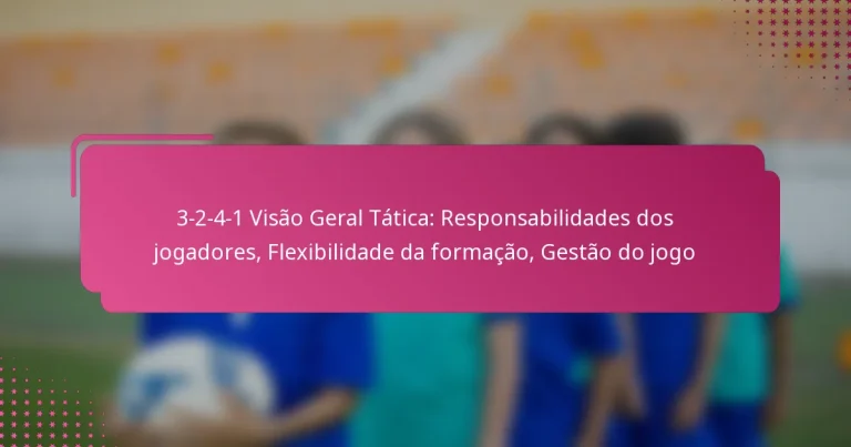 3-2-4-1 Visão Geral Tática: Responsabilidades dos jogadores, Flexibilidade da formação, Gestão do jogo