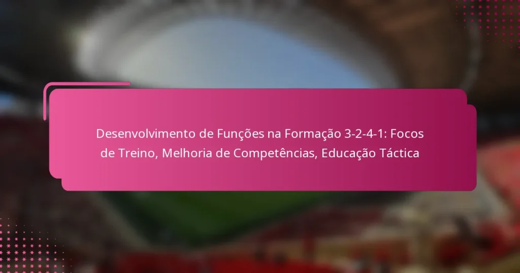 Desenvolvimento de Funções na Formação 3-2-4-1: Focos de Treino, Melhoria de Competências, Educação Táctica