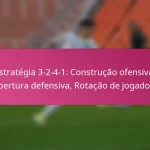 Estratégia 3-2-4-1: Construção ofensiva, Cobertura defensiva, Rotação de jogadores