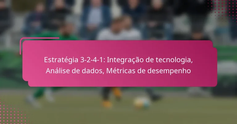 Estratégia 3-2-4-1: Integração de tecnologia, Análise de dados, Métricas de desempenho