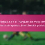 Estratégia 3-2-4-1: Triângulos no meio-campo, Corridas sobrepostas, Intercâmbios posicionais
