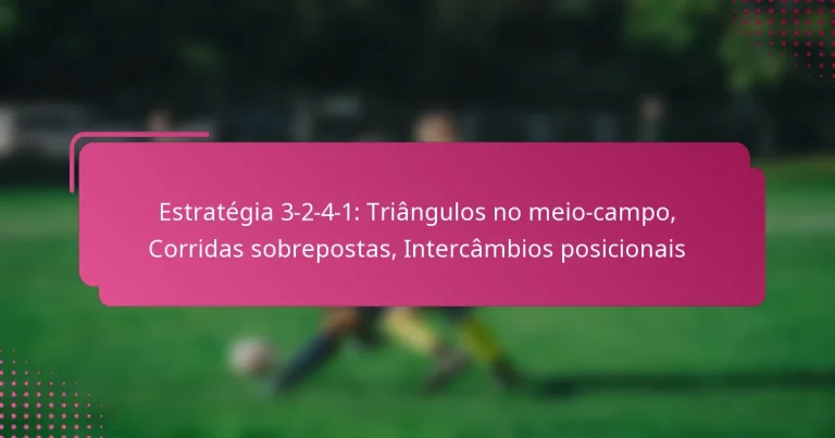 Estratégia 3-2-4-1: Triângulos no meio-campo, Corridas sobrepostas, Intercâmbios posicionais