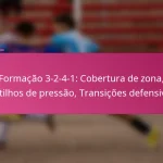 Formação 3-2-4-1: Cobertura de zona, Gatilhos de pressão, Transições defensivas