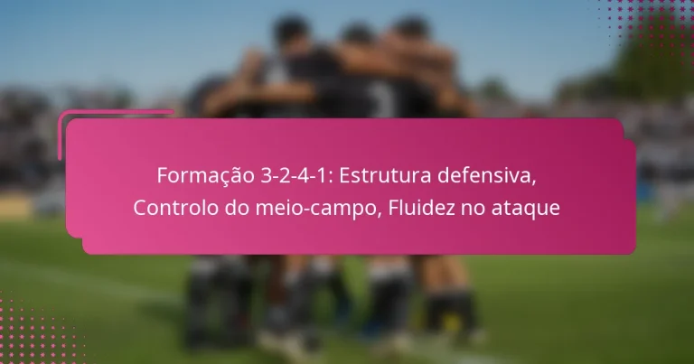 Formação 3-2-4-1: Estrutura defensiva, Controlo do meio-campo, Fluidez no ataque