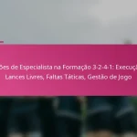 Funções de Especialista na Formação 3-2-4-1: Execução de Lances Livres, Faltas Táticas, Gestão de Jogo