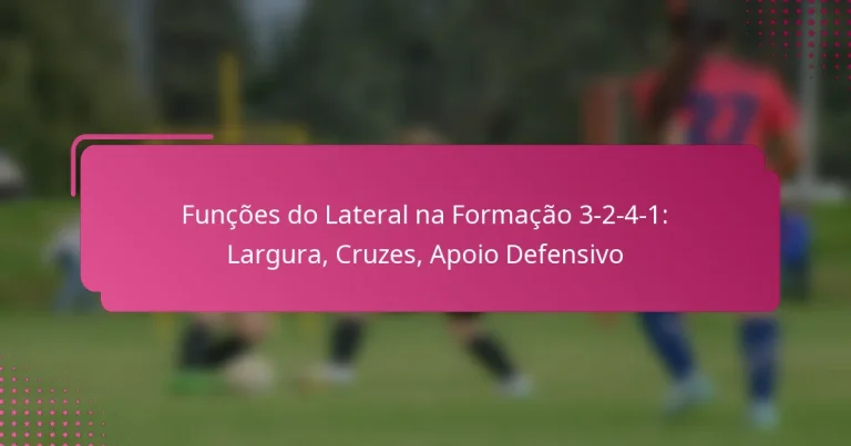 Funções do Lateral na Formação 3-2-4-1: Largura, Cruzes, Apoio Defensivo