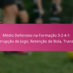Médio Defensivo na Formação 3-2-4-1: Interrupção de Jogo, Retenção de Bola, Transição