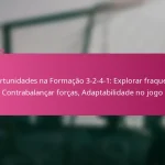 Oportunidades na Formação 3-2-4-1: Explorar fraquezas, Contrabalançar forças, Adaptabilidade no jogo