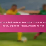 Papel das Substituições na Formação 3-2-4-1: Mudanças Táticas, Jogadores Frescos, Impacto no Jogo