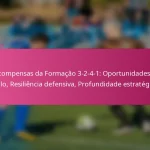 Recompensas da Formação 3-2-4-1: Oportunidades de golo, Resiliência defensiva, Profundidade estratégica